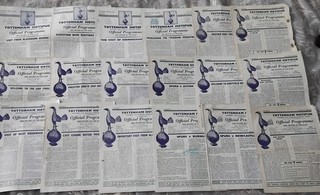 TOTTENHAM HOTSPUR 18 x 1950's Match Day Programmes
