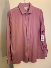 Bar III Slim-Fit Stretch Diamond Dobby Dress Shirt MSRP 70