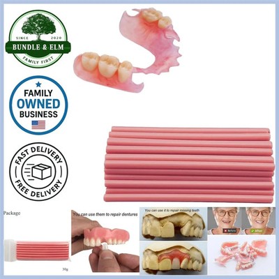 Gum Material Repair Strip for Missing Teeth Partial Full Dentures Quick Fix
