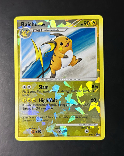 Raichu 003/017 POP Series 9 Reverse Holo Rare 90 English Pokemon TCG