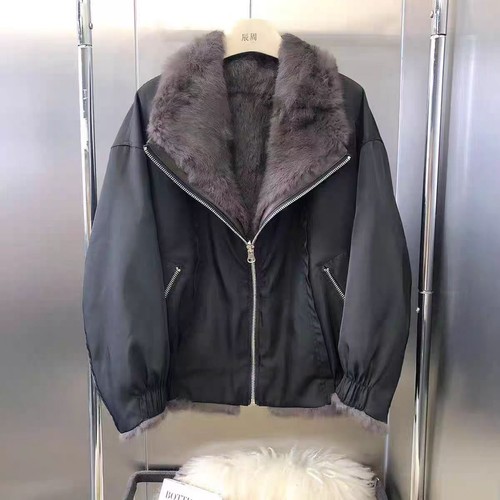Korean Womens New Coat Parka Winter Thicken Fur Lining Warm Zipper Short Jackets - Picture 12 of 23