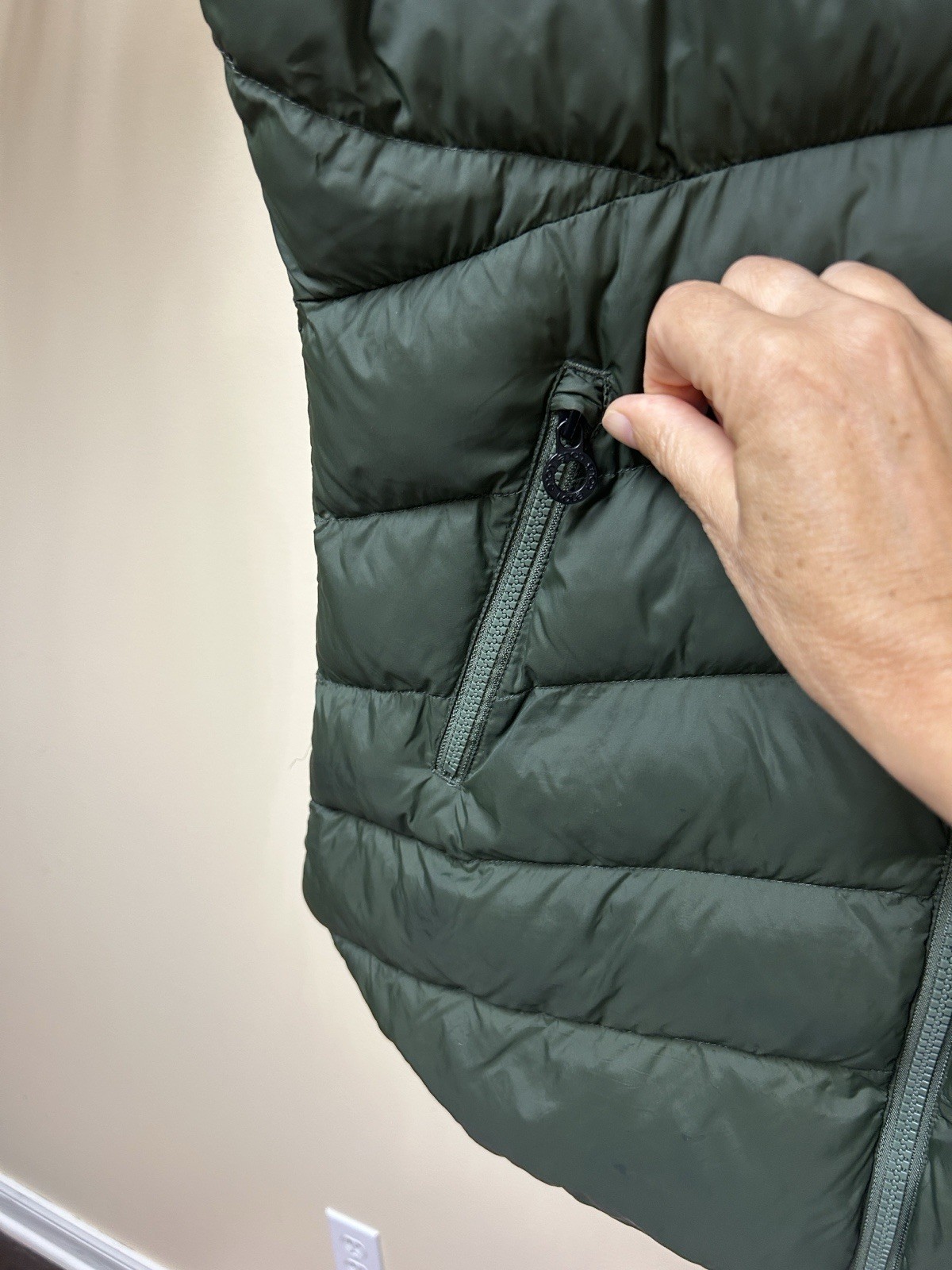 Lolë Lole Transition Vest Longline Olive Green Size Medium m