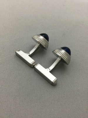 Cartier Blue Spinel Crown Motif Cufflinks Silver 925 #304 | eBay