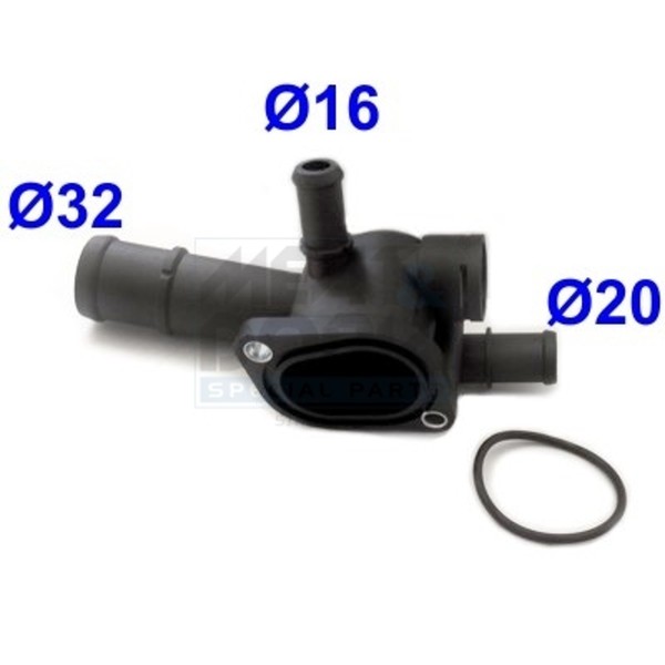Meat & Doria KüHlmittelflansch 93175 FüR VW Polo 4 Touran 1T1 1T2 Golf 5 1K1 5M1-image