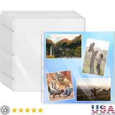 100 Sheets 12x12 Scrapbook Page Protectors Waterproof Photo Sleeves Binders New