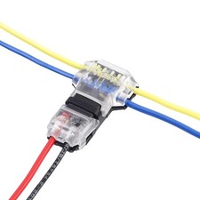 12 Pcs Low Voltage Wire Connectors T Tap 3 Way 2 Pins Splice Wire Connectors