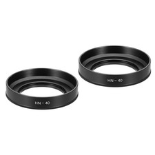 2 Pcs 46mm Lens Hood, Metal Screw-in Vented Lens Hood, Black