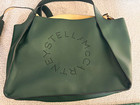 Stella McCartney Green Logo Large Tote Bag Inner Pockets Dust Bag 36x28cm