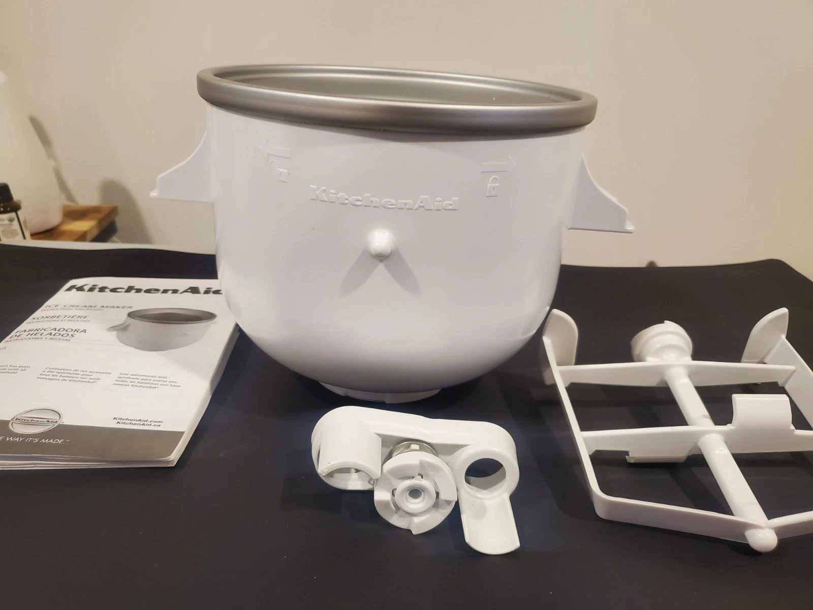 KitchenAid~ Ice Cream Maker Attachment~ W/ Dasher, Drive Assembly & Freezer Bowl