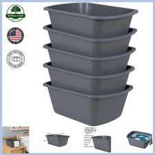 Portable Plastic Wash Basin with Graduated Markings for Soaking and Cleaning