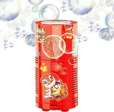 Fireworks Bubble Machine With 80ml Bubble Solution, Portable Automatic Bubbles