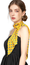 Chiffon Scarf for Women, Removable Flower Neck Scarf Light Soft Fashion Rose Sca