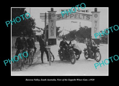 Barossa Valley South Australia Seppelts Wine Gate c1920 Old Large Historic Photo