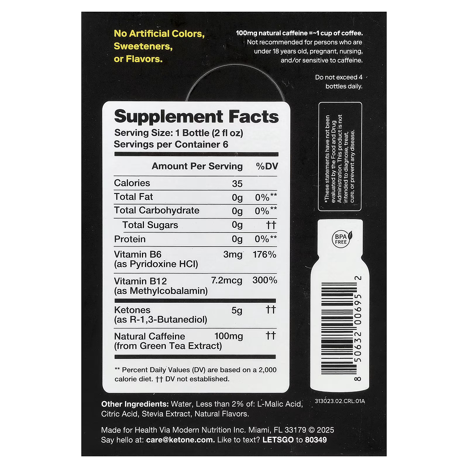 2 X Ketone-IQ, Energy Shot, Raspberry Lemonade, 6 Bottles, 2 fl oz (59 ml) Each