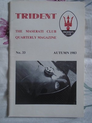 Trident Maserati Club mag No 33 Autumn 1983