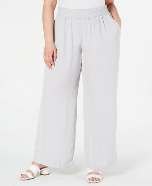 plus size satin pants