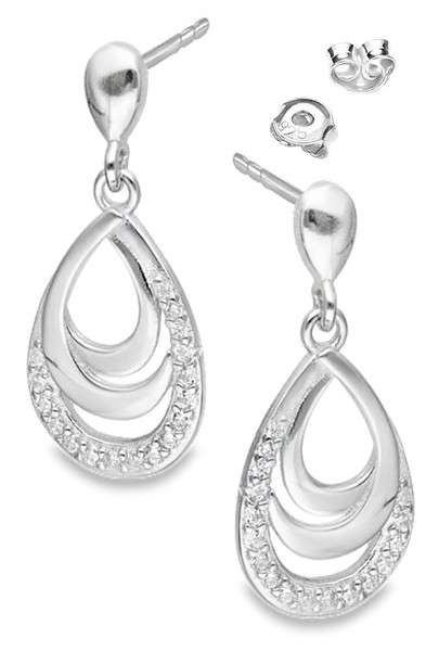 HäNgende Ohrringe 925 Sterling Silber Damen Frauen Ohrstecker-image