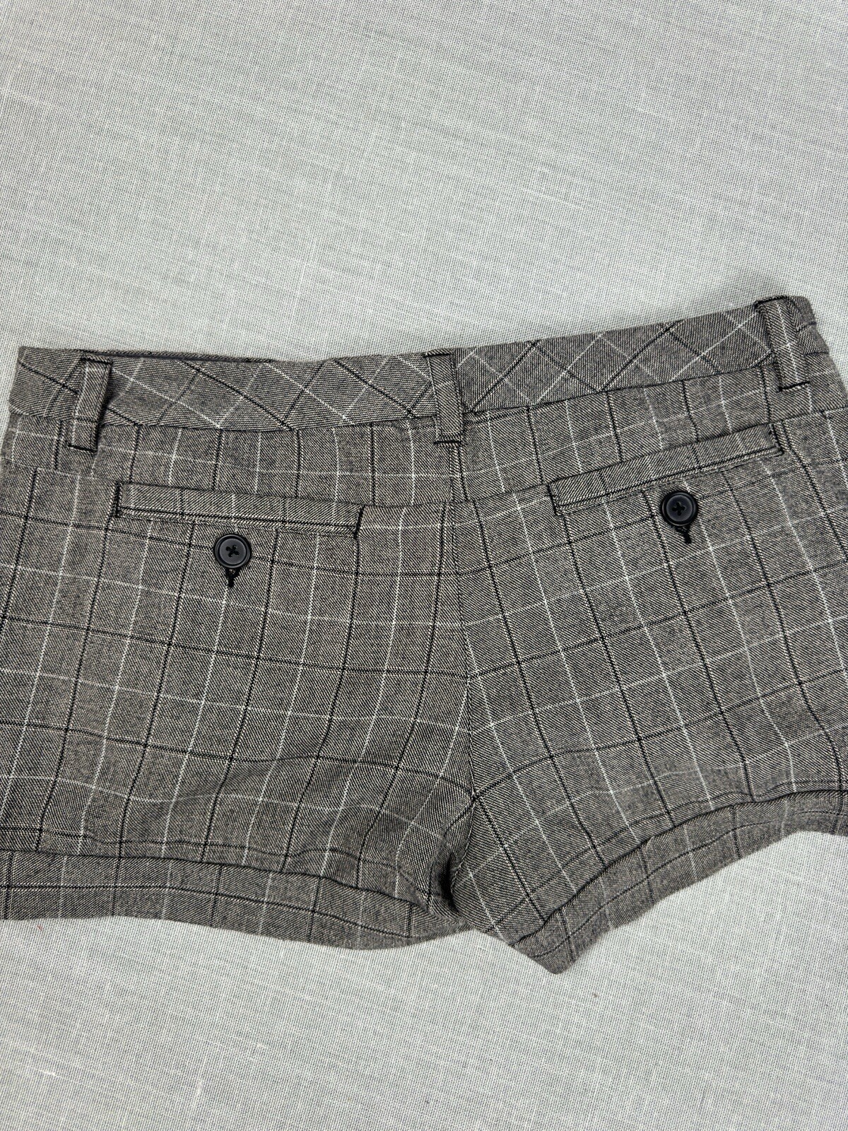 Gray Plaid Check Mini Shorts Y2K Goth Punk Grunge Preppy Academia ...