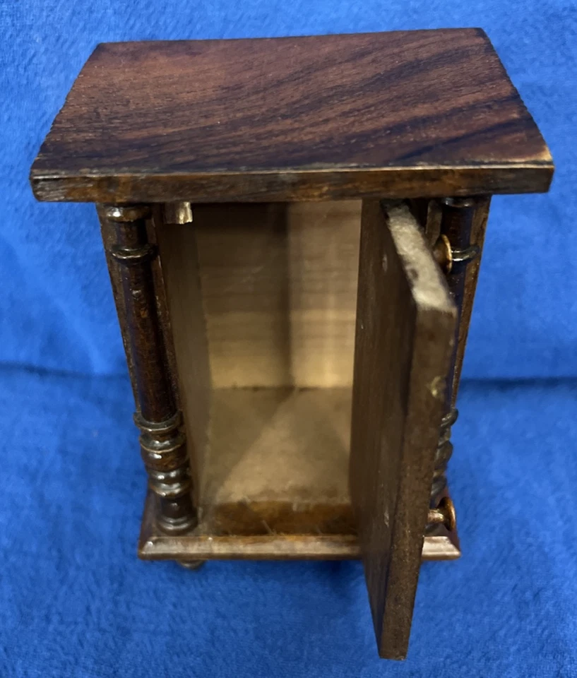 Antique German Harrass Cabinet Nightstand Dollhouse Furniture Miniature Lg - Image 4 of 4