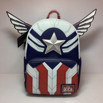 Loungefly Marvel Falcon Captain America Cosplay Mini  display picture 3