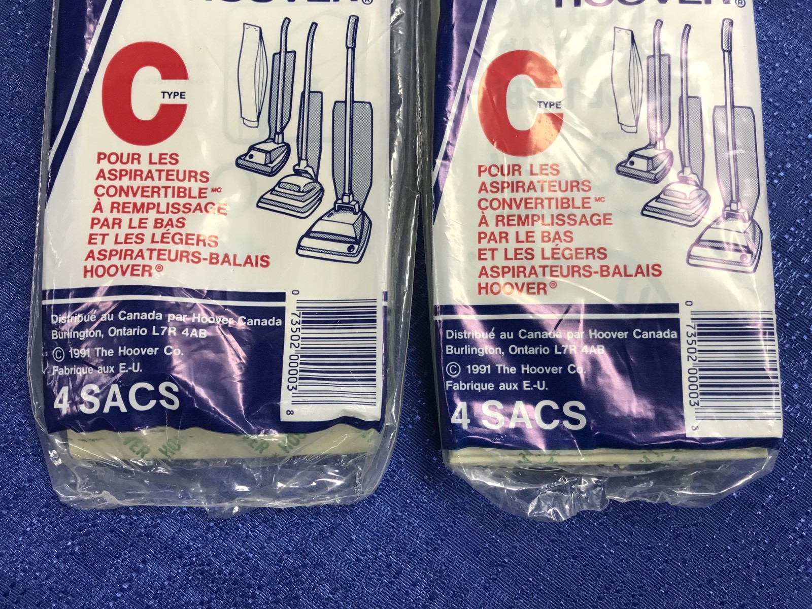 GENUINE HOOVER VACUUM CLEANER BAGS TYPE C 4010003C 14 BAGS TOTAL SEE