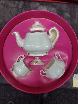 Royal Albert Modern Vintage Mix Teapot Cream Sugar 3 piece #40034975 Boxed Set