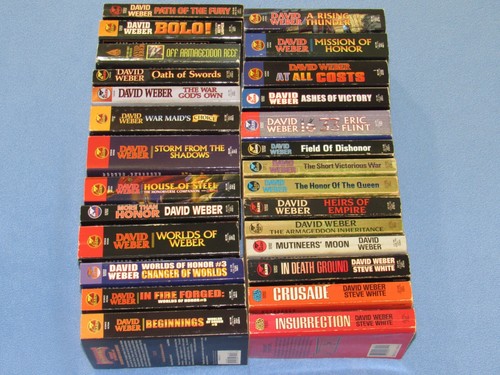27 Book Lot: DAVID WEBER Collection SCI-FI Paperback HONORVERSE Honor Harrington - Picture 3 of 24