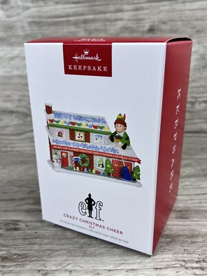 Hallmark Ornament Magic ELF Movie House Crazy Christmas Cheer Light & Sound NEW