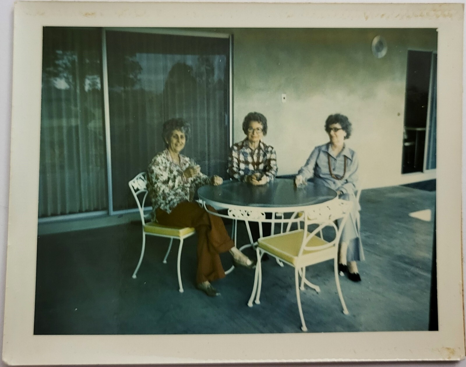 Vintage Instant Found Photo Polaroid Ladies 1975 Grandmas Pa
