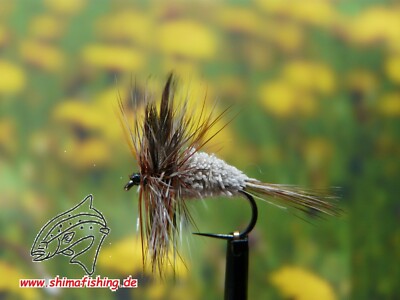 Trockenfliege '' Adams Irresistible '', 3er Set , auf Schonhaken/ barbless hook