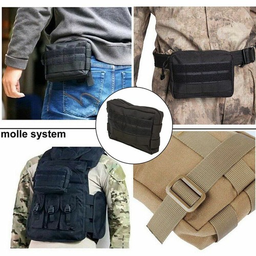 Tactical Molle Pouch EDC Belt Waist Pack Bag Utility Multi-purpose Phone Pocket - Picture 9 of 15