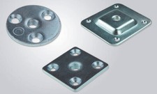 Set Of 4 Leg Fixing Mounting Plates Brackets Level Plates With M8 Metal Wood