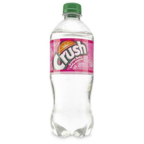 24x Canadian Crush Pink Cream Soda Pop 591mL Bottle Soft Drink Pink or