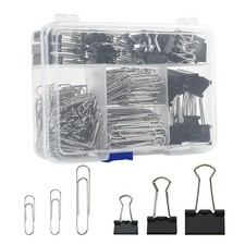 Binder Clips Paper Clips Assorted Sizes, 340pcs Black Binder Clips Jumbo Pape...