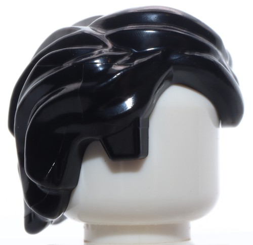 Lego Black Minifig Hair Swept Back Tousled Anakin - Picture 2 of 3
