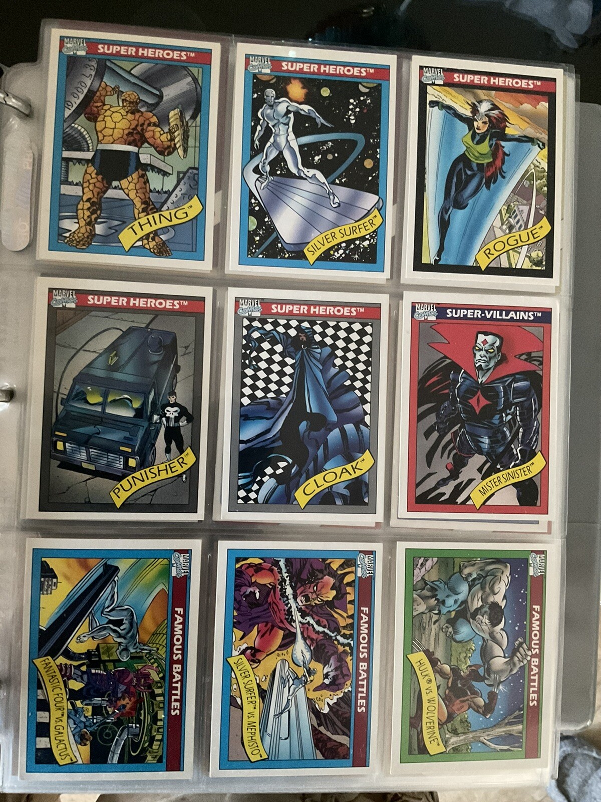 1990 Marvel Universe Series 1 Trading Cards COMPLETE BASE SET, 1162
