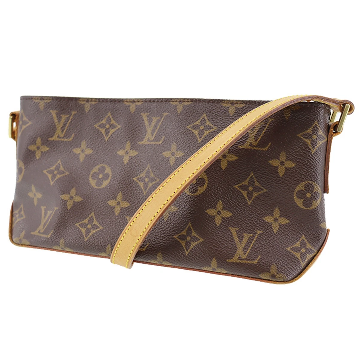 LOUIS VUITTON LV Pochette Trotter Used Shoulder Bag Monogram M51240 #BQ293 Y