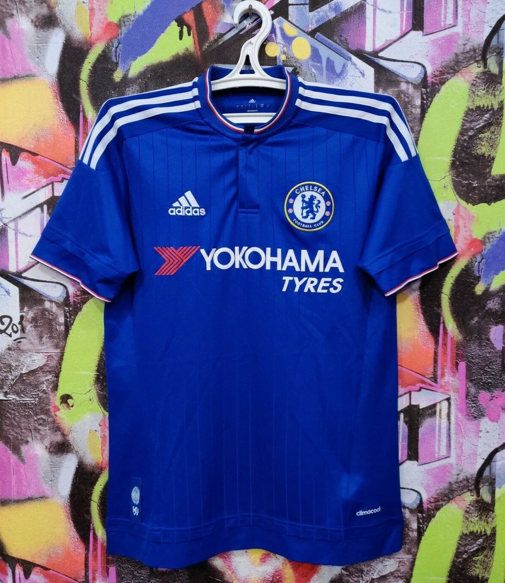 gennemse metan Allieret CHELSEA FC 2015 2016 Home Football Shirt Soccer Jersey Top Adidas Mens size  S | eBay