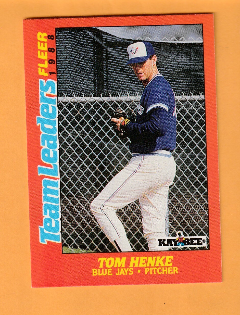 Tom Henke Toronto Blue Jays 1988 Fleer Team Leaders #12 Jefferson City MO