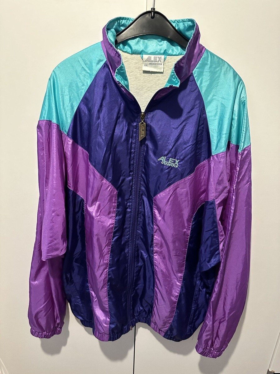 Alex Athletics Jacke Size XXL Vintage Retro Windbreaker 90s Jacket