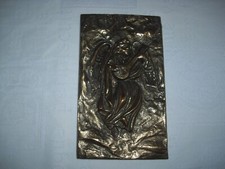 Relief aus Bronze, Motiv Engel mit Laute, neu v. Kunstgießerei Manfred Koenen