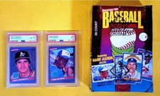 1986 DONRUSS WAX BOX BBCE AUTHENTICATED & PSA 8 CANSECO RC, PSA 9 MCGRIFF RC