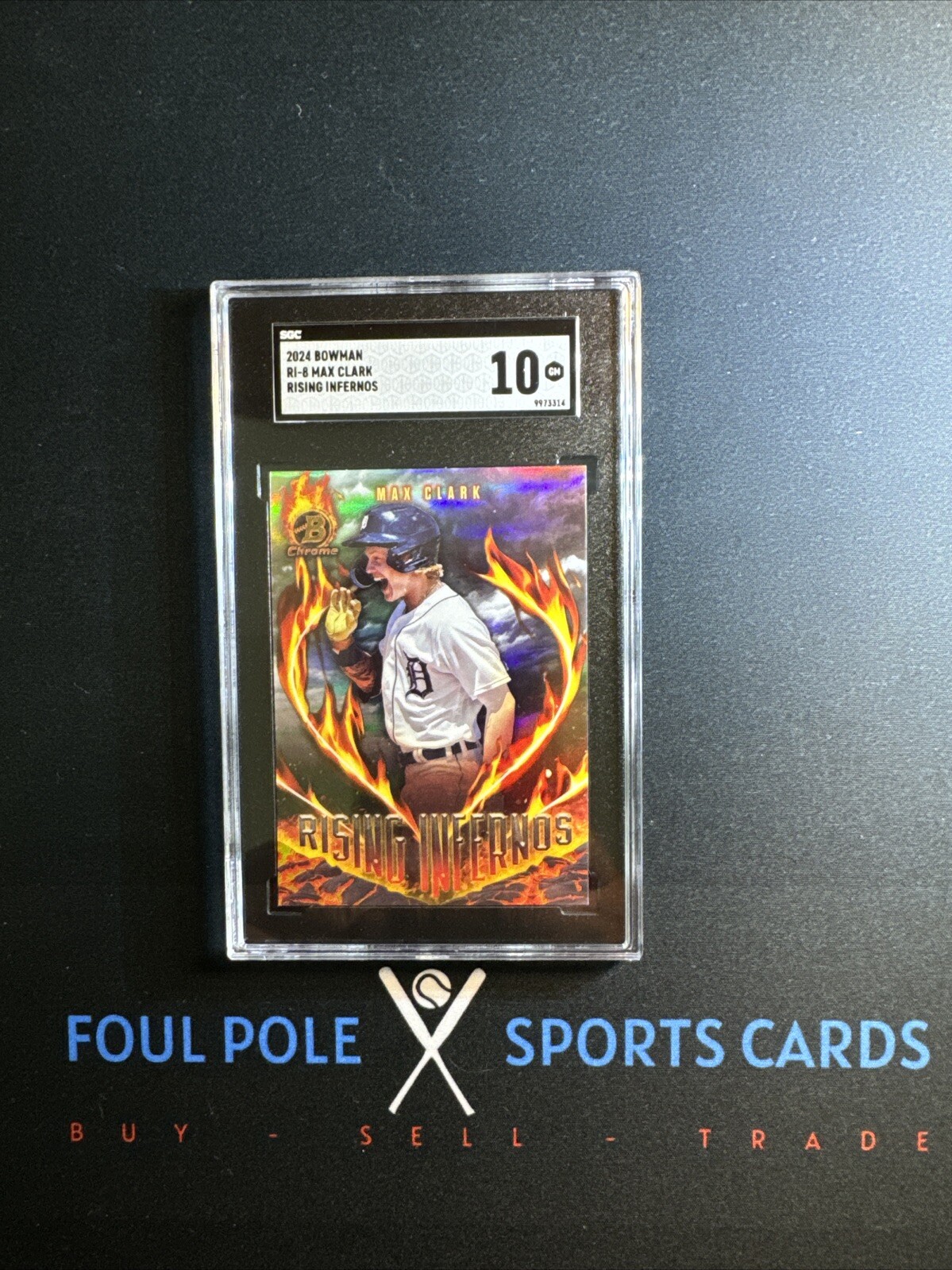 2024 Bowman - Rising Infernos #RI-8 Max Clark (RC) SGC 10