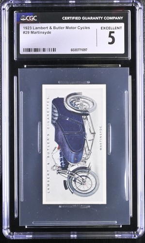 1923 LAMBERT & BUTLER Motorcycles MOTOR CYCLES #29 MARTINSYDE CGC 5 EX