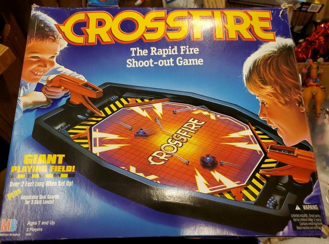Vintage 1994 Crossfire Rapid Shoot Out Action Board Game