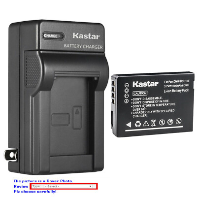 Kastar Battery Wall Charger for Panasonic DMW-BCG10 & Panasonic Lumix DMC-ZS25