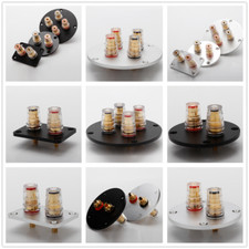 Aluminum Wall Plate Binding Post Speaker Box Banana Jack Socket Connector Panel