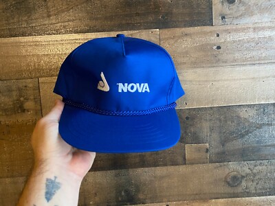 Nova Snapback Hat VTG Thick Rope Cap Adult Mens Super Dad Sewn 80s 90s Throwback