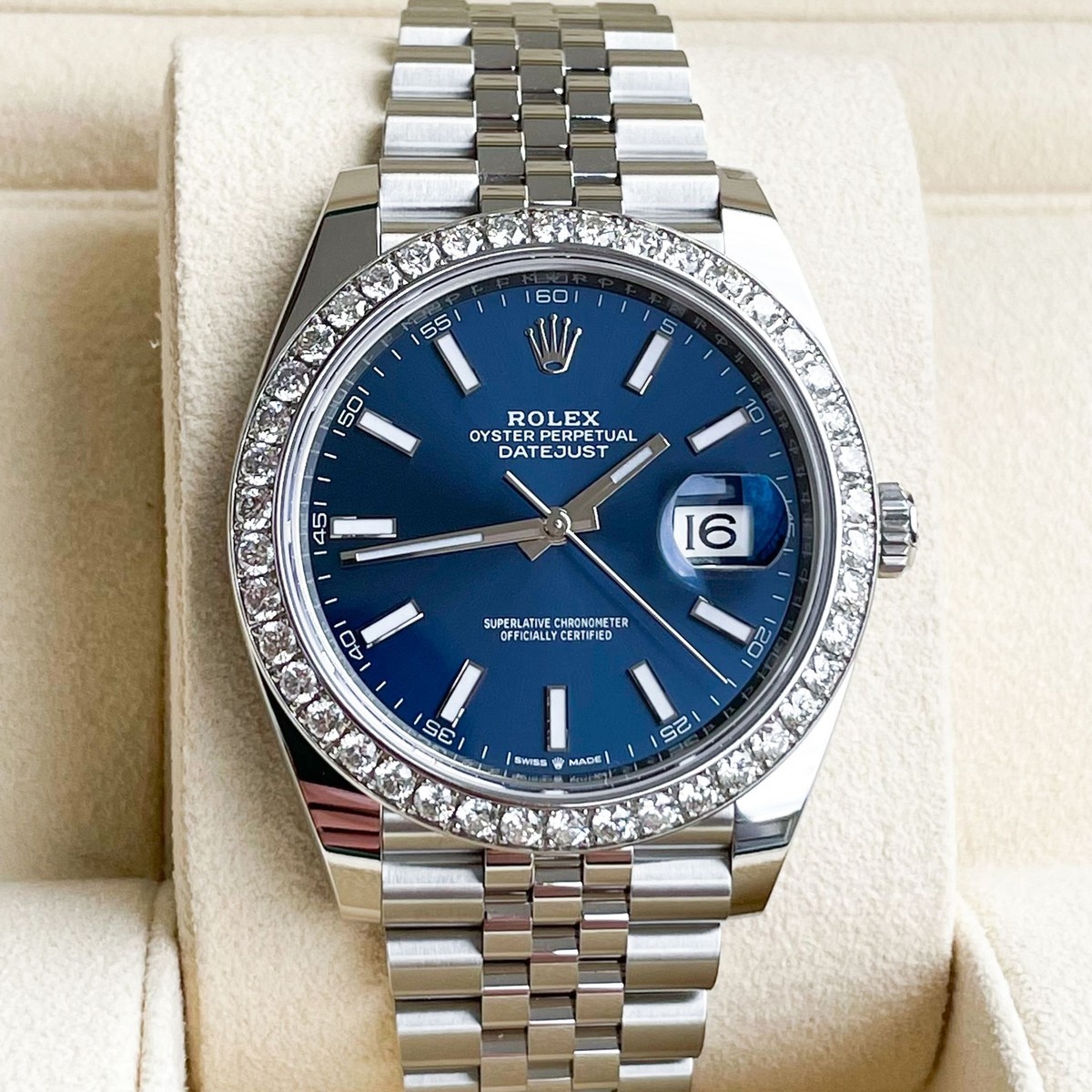 Diamond Dial Datejust 41 Edelstahl Rolex Datejust 41 Watch
