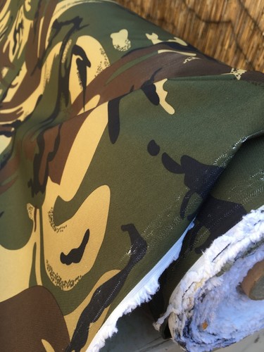 camo Heavy Duty Waterproof Canvas Fabric 600D Outdoor Cover Sold By Metre - Picture 3 of 5
